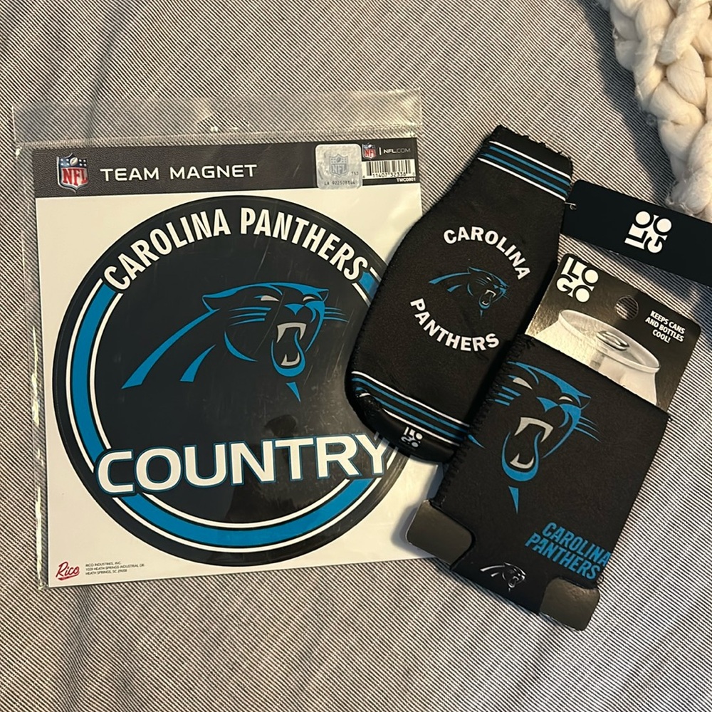 Carolina panthers coozie set